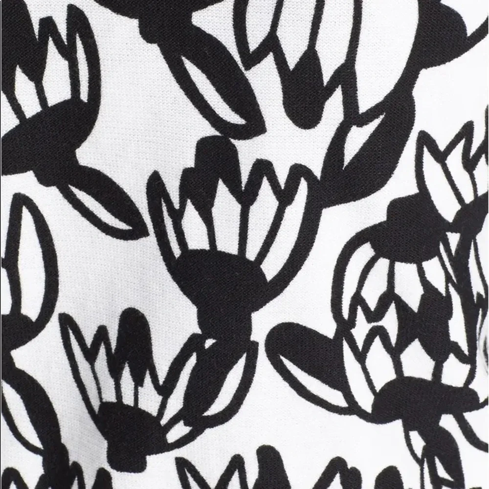 Tracy Reese Cropped Full Zip Floral Black Sweater XS - Picture 8 of 9